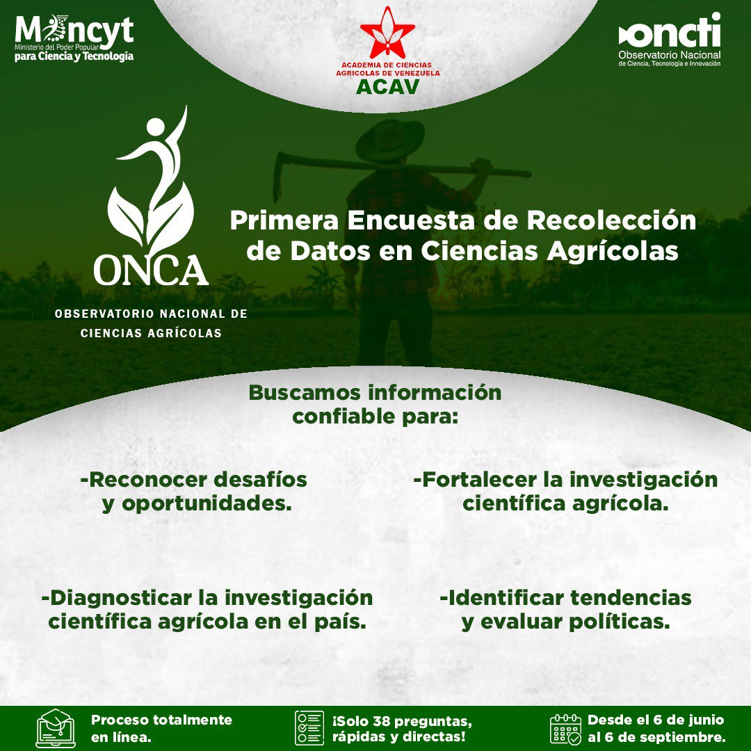 ACAV inicia encuesta nacional para diagnosticar la investigación en Ciencias Agrícolas